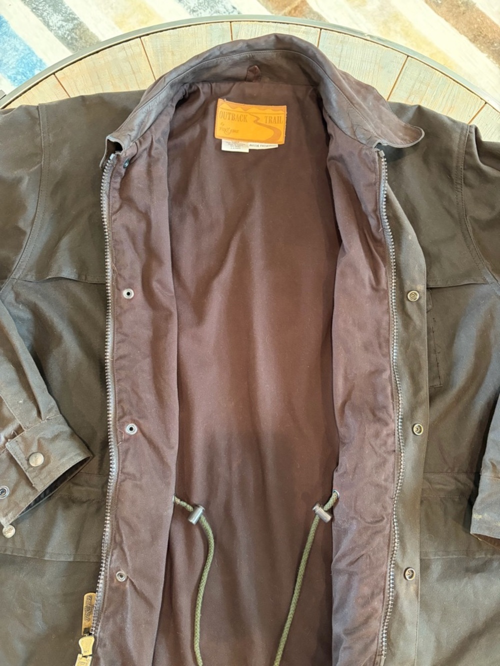Foxfire Outback Trail “Aussie Pathfinder” Jacket, Waxed Oilskin - Size Large. View 6